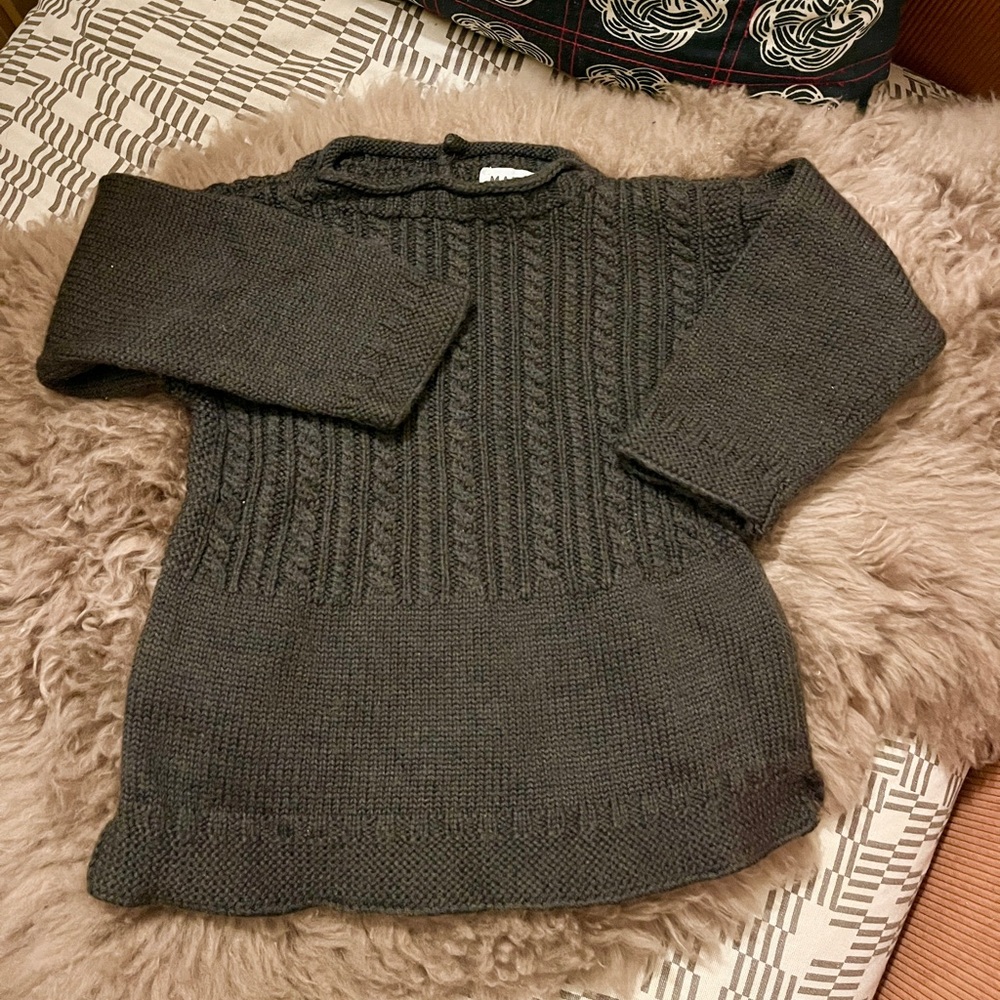 Mabli Grey 100% Wool Sweater